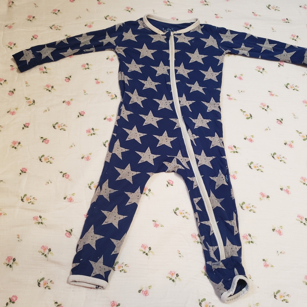 Kickee Pants Navy Starry Kids Footie